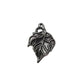 10pc Detailed Silver Leaf Charm