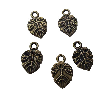 10pc Small Bronze Leaves