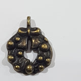 10pc Bronze Christmas Wreath Charms