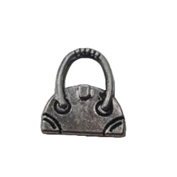 10pc Light Silver Handbag Charm