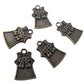 10pc Bronze Dress With Bow Charms