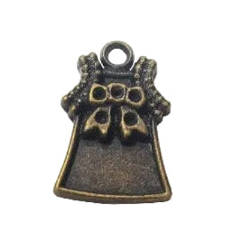 10pc Bronze Dress With Bow Charms