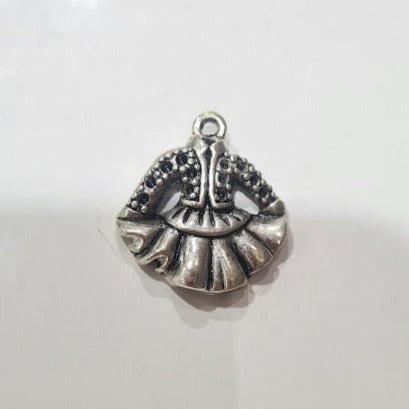 10pc Dark Silver Dancer Costume Charms