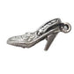 10pc Silver Patterned Shoe Charms
