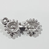 10pc Funky Glasses Silver Charms