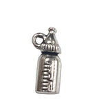 10pc Silver Baby Bottle Charms