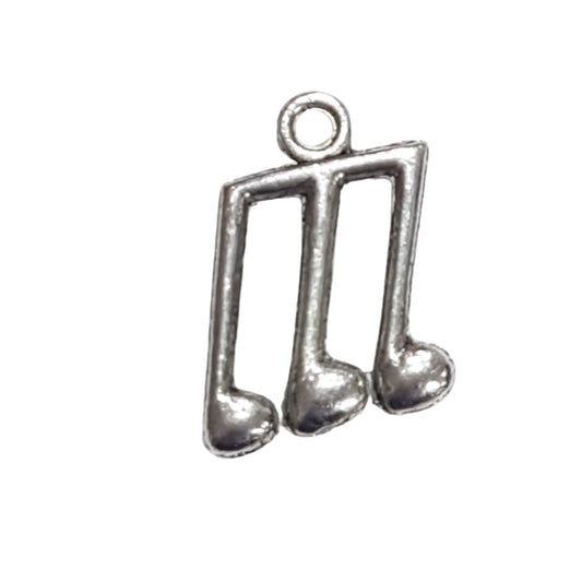 10pc Silver Music Note Charms