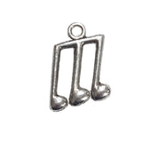 10pc Silver Music Note Charms