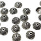 50PC Antique Silver Heart Swirl Bead Caps