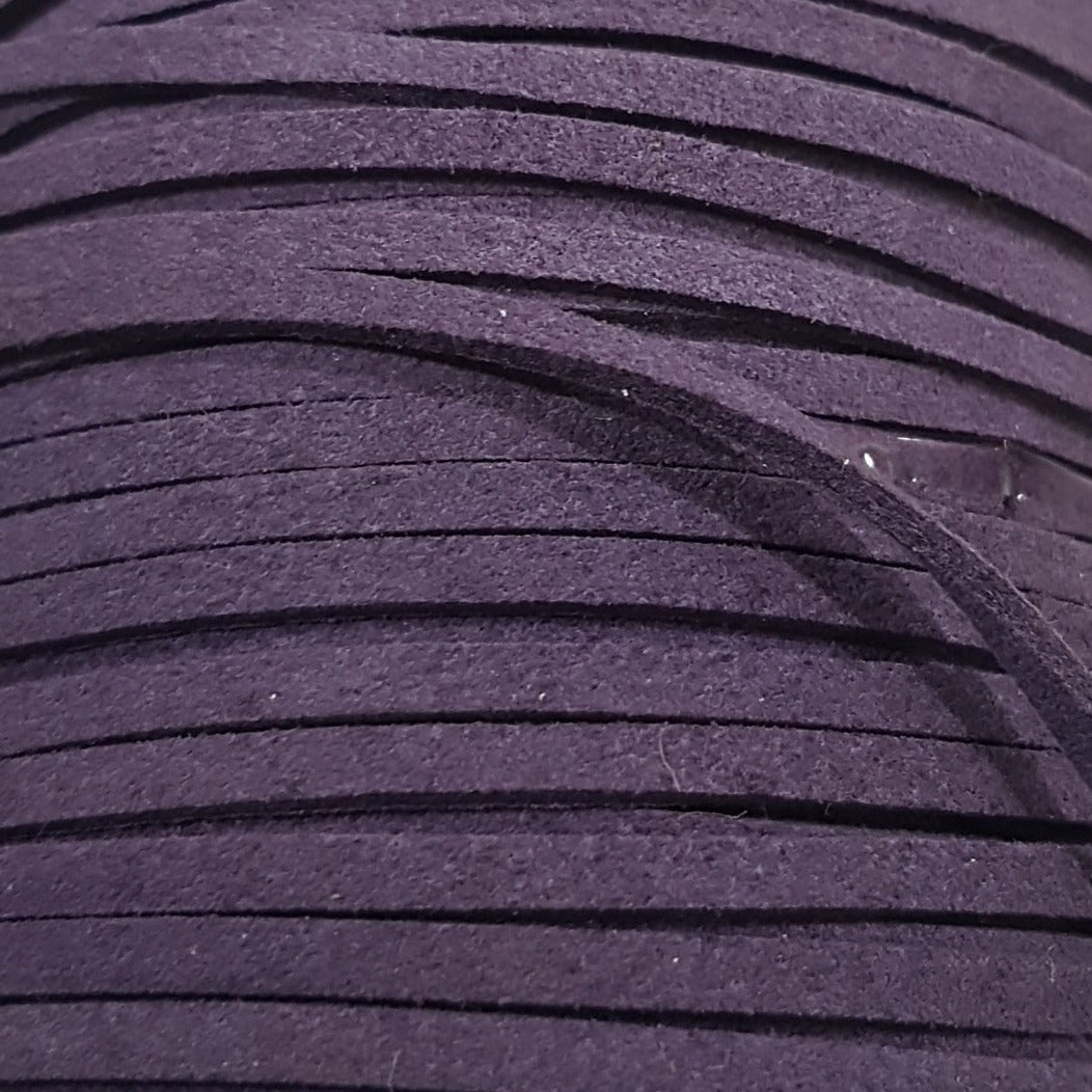 10M 3mm Purple  Faux Suede Cord