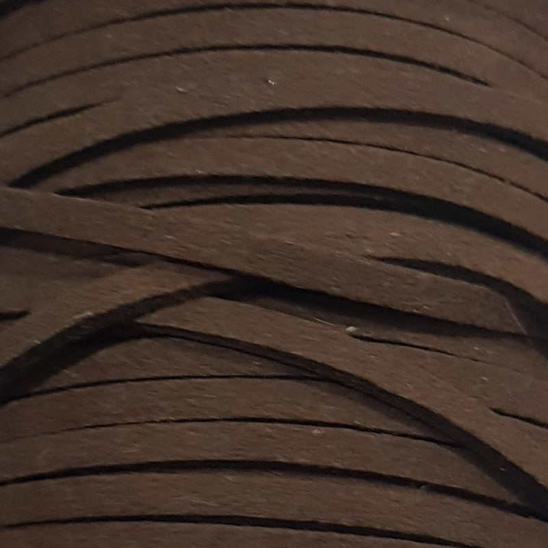 10M 3mm Brown Faux Suede Cord