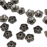 40pc Silver Spiral Bead Caps