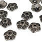 40pc Silver Spiral Bead Caps