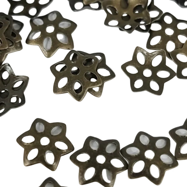 50pc Antique Bronze Iron Bead Caps