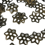 50pc Antique Bronze Iron Bead Caps
