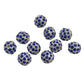 10pc 10mm Blue Rhinestone Beads