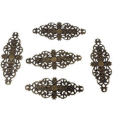 5pc Long Antique Bronze Filigree Stamping