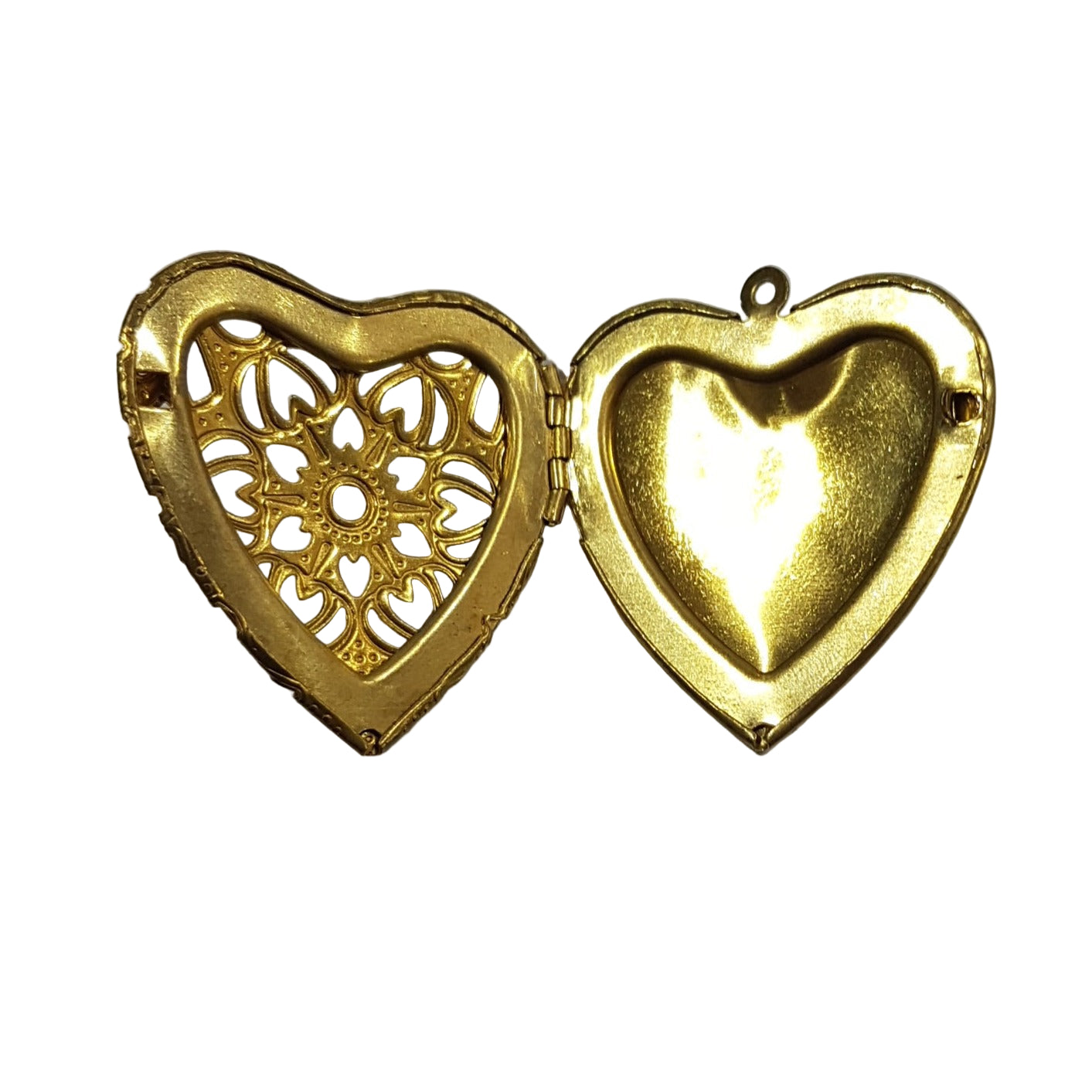 Large Brass Heart Locket
