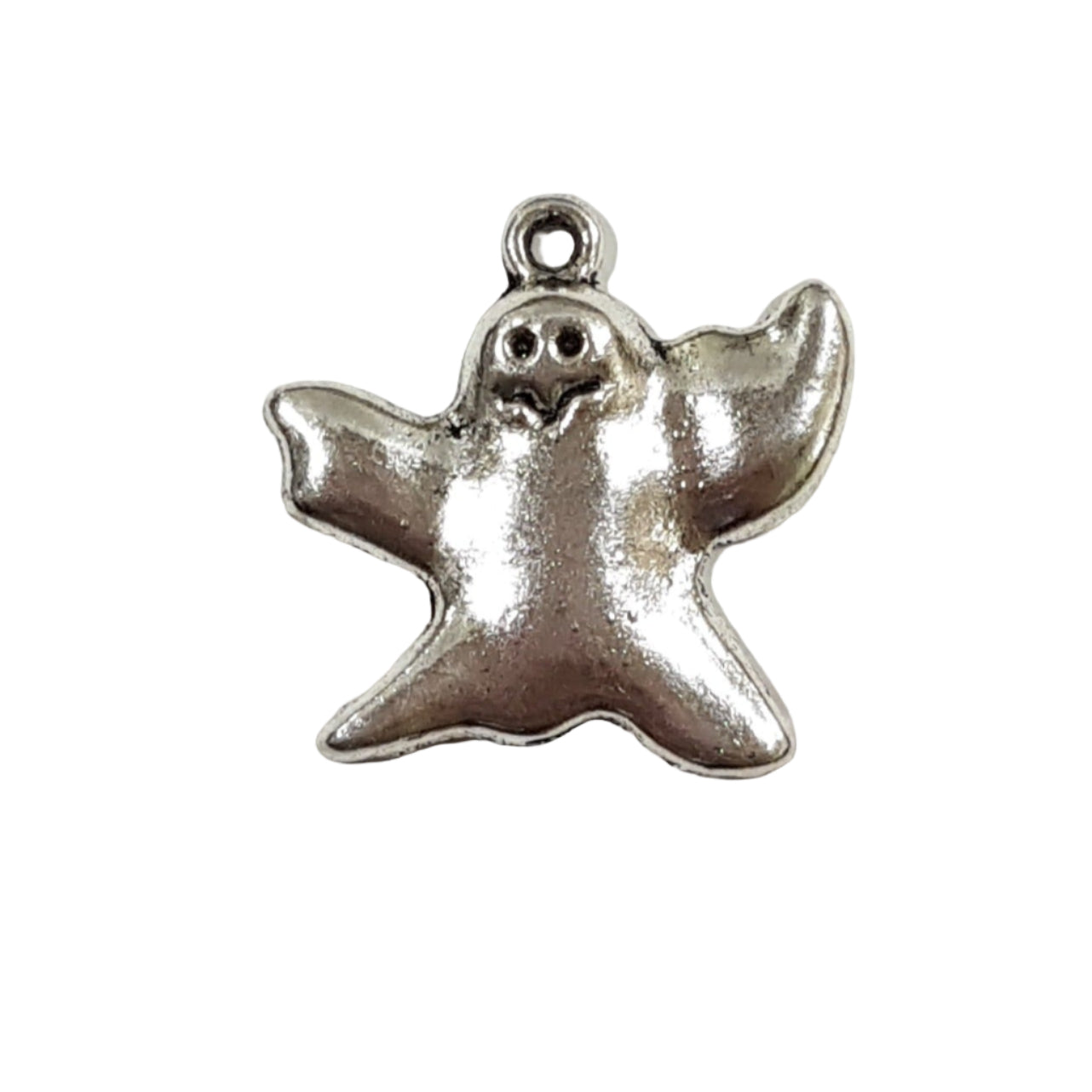 10pc Silver Ghost Charms