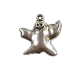 10pc Silver Ghost Charms