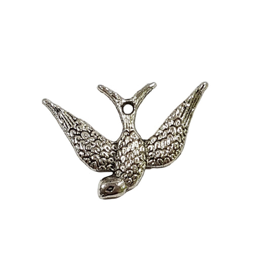 10pc Silver Swallow Charms