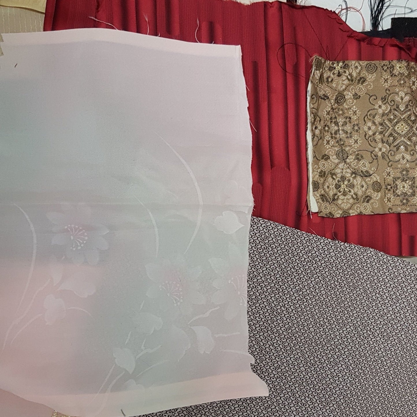 Vintage Japanese Kimono & Obi Belt Fabric Scraps