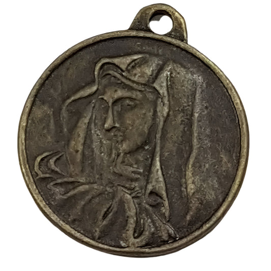 10pc Small Bronze Jesus Charm Pendants