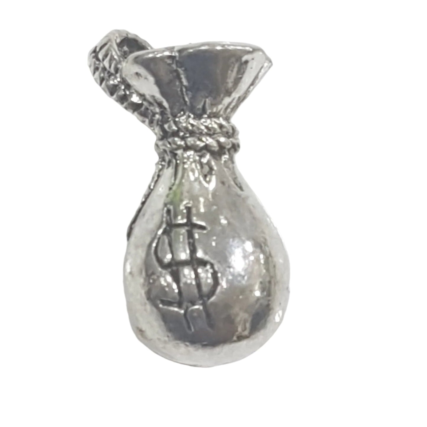 10pc Silver Money Bag Charms