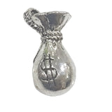 10pc Silver Money Bag Charms