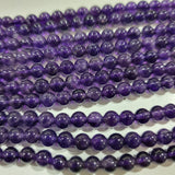 5mm Amethyst Round Gemstone Beads