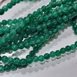 3.5mm Dyed Green Jade Gemstone Beads