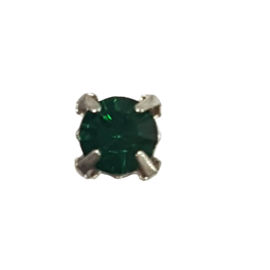 20pc Dark Green Sew On Rhinestones