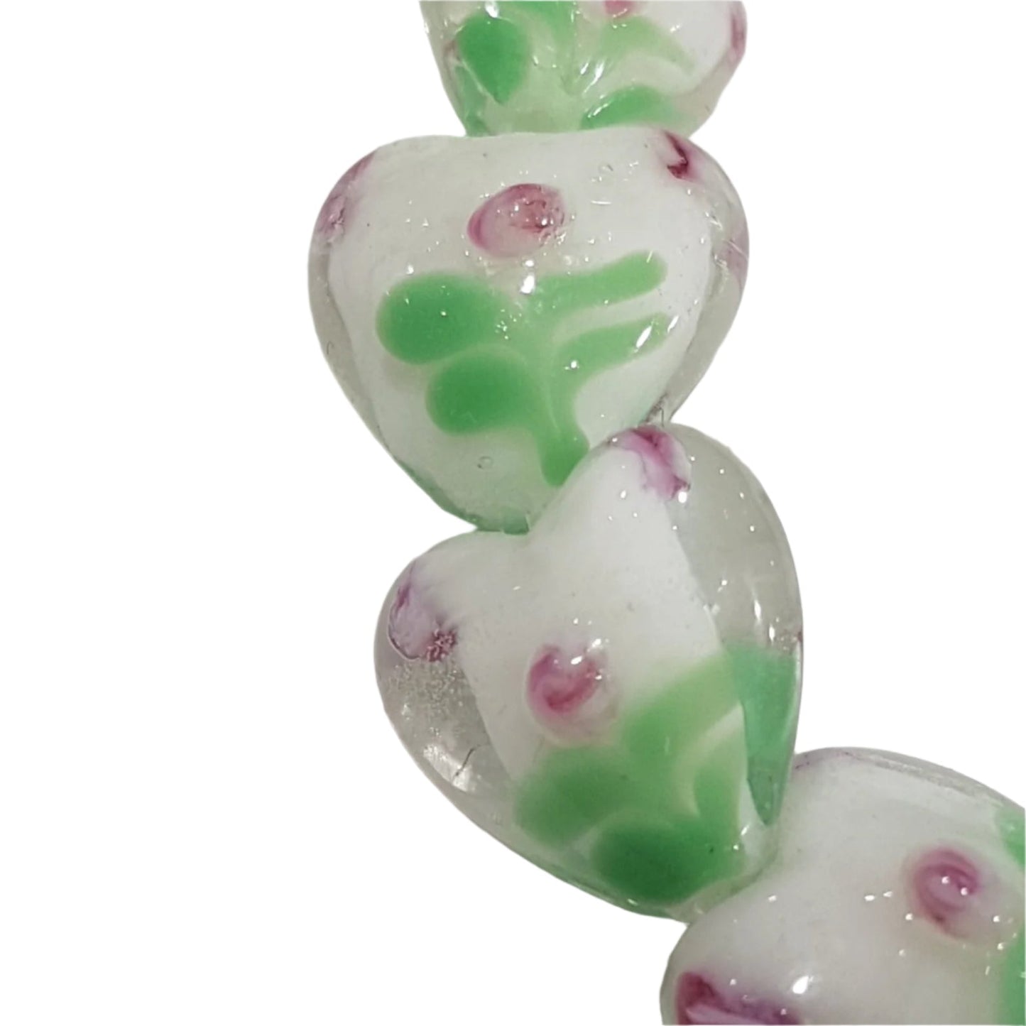 16mm Heart Lampwork Bead