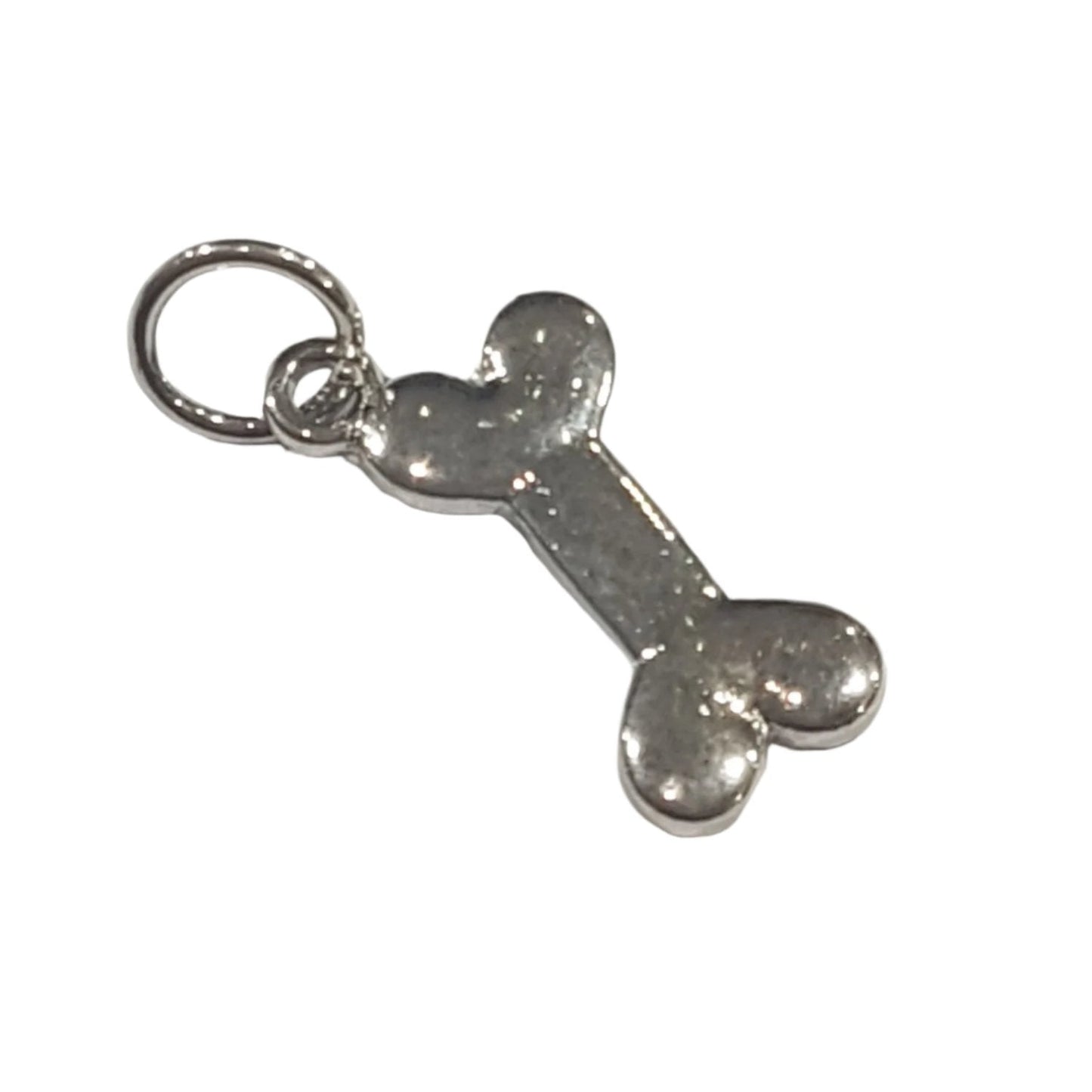 10pc Silver Doggy Bone Charms