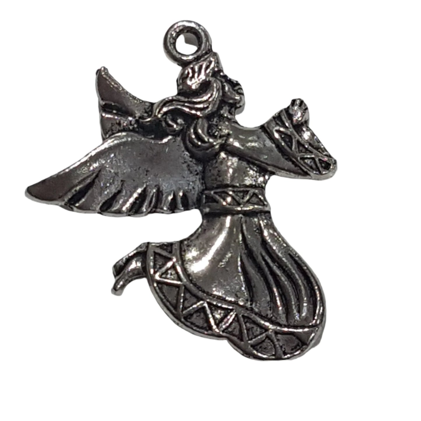 10pc Silver Dancing Angel Pendants