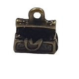 10pc Mini Bronze Open Suitcase Charms