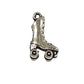 10pc Silver Roller Skates Charms