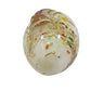 25mm Oval White Floral Bead