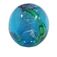 25mm Oval Blue Floral Bead