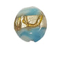 8pc Blue, White & Gold Swirl Lampwork Bead