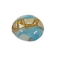 8pc Blue, White & Gold Swirl Lampwork Bead