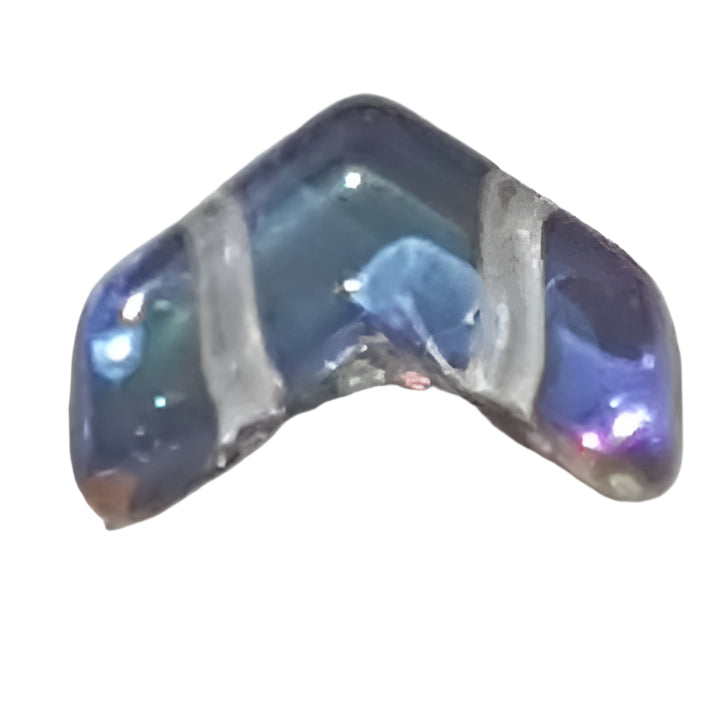 Chevron Duo 10x4 Backlit Petroleum Beads