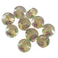 12mm Floral & Gold  Lampwork Bead