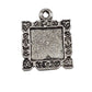 10pc Silver Picture Frame Charm Pendants