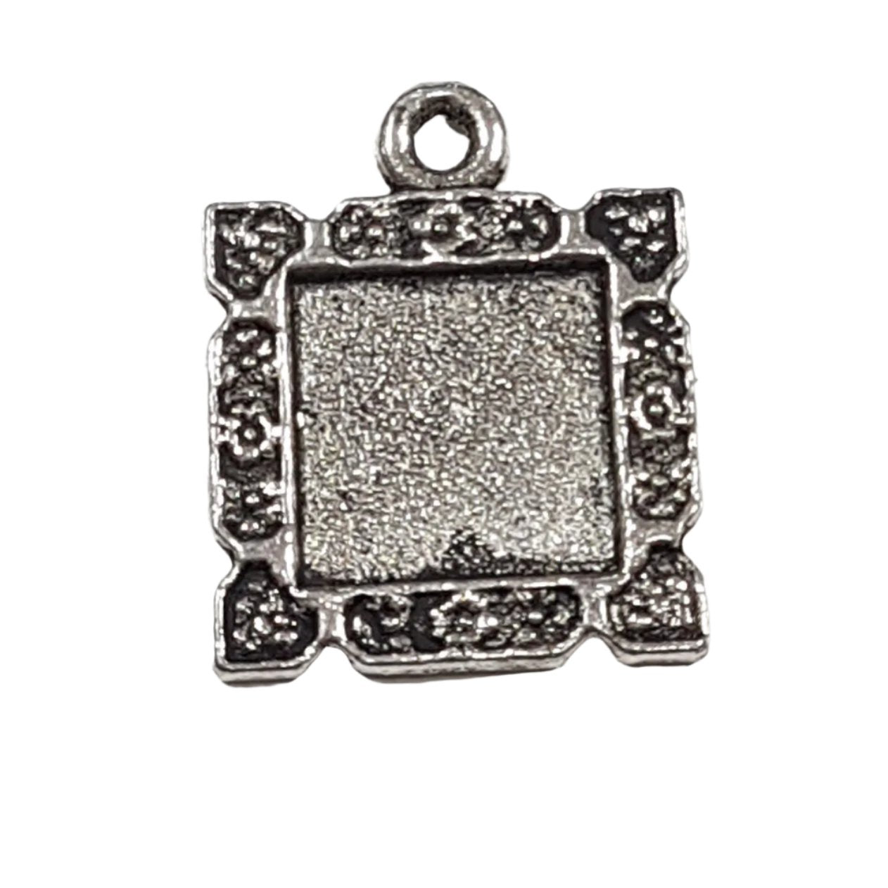 10pc Silver Picture Frame Charm Pendants