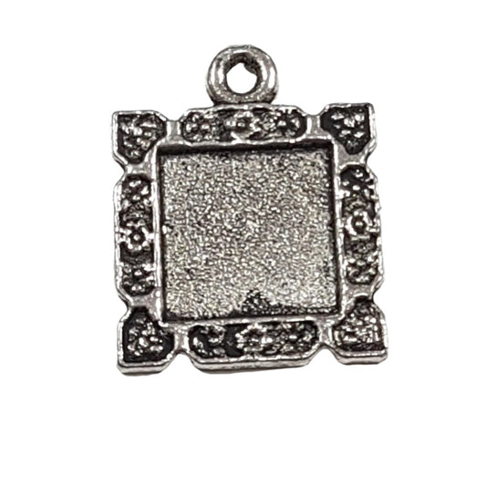 10pc Silver Picture Frame Charm Pendants