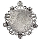 2pc Silver Floral Cabochon Pendant