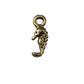 10pc Mini Bronze Seahorse Charms