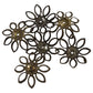 20pc Bronze Flower Filigree Bead Caps