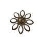 20pc Bronze Flower Filigree Bead Caps